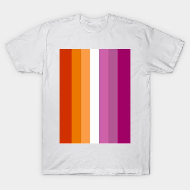 Proud Lesbian Pride Flag (Proud LGBTQ+ Community Pride Flag) T-Shirt by Teeworthy Designs